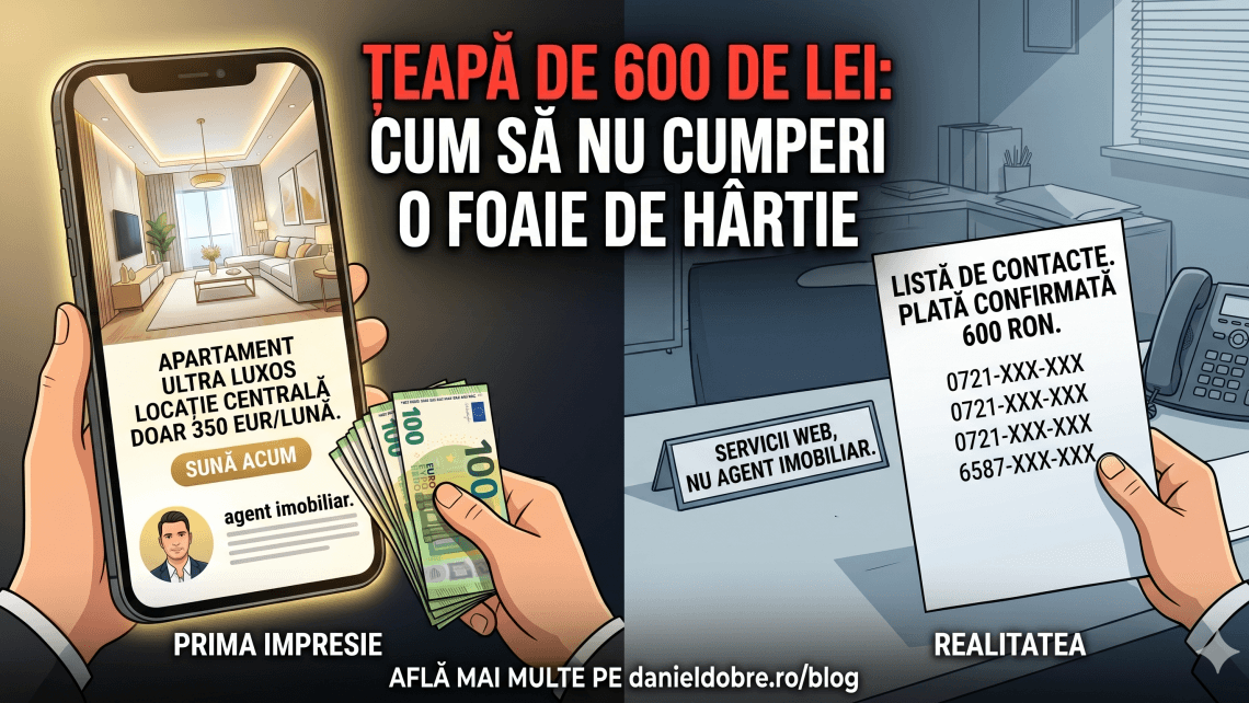 Țeapa de 600 de lei: cum să nu cumperi o foaie de hârtie în loc de apartament