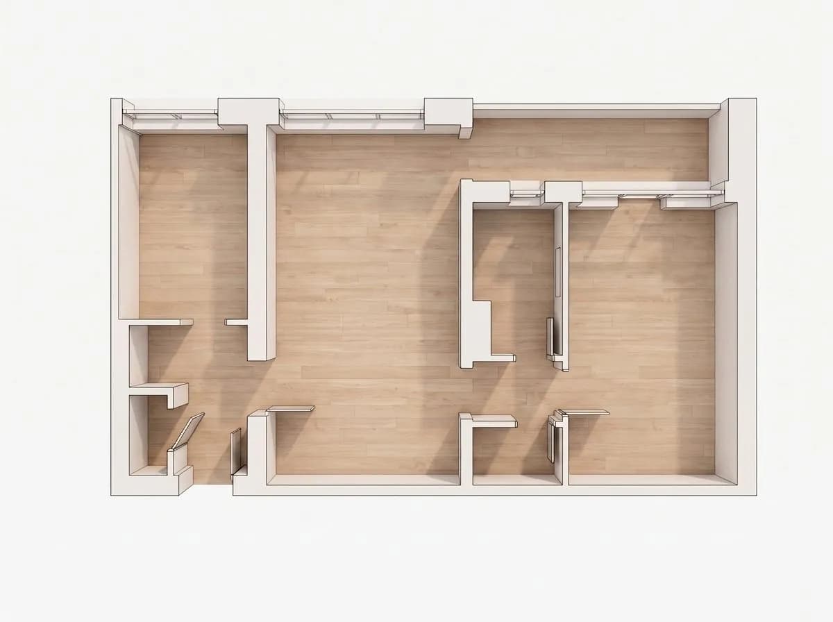Planul apartamentului cu două camere