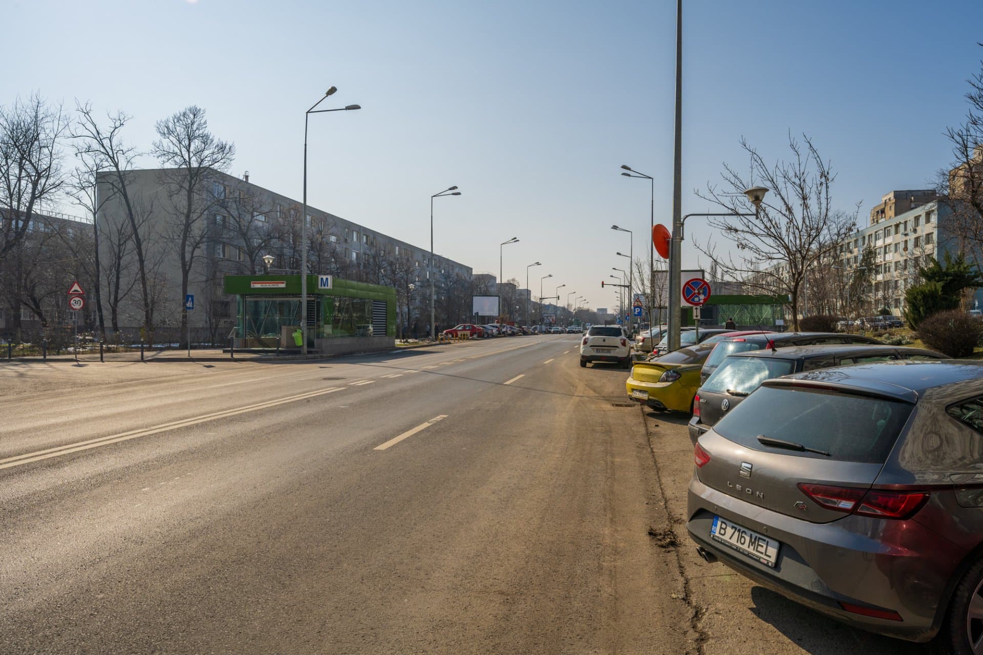 Strada Drumul Taberei și bloc de locuințe