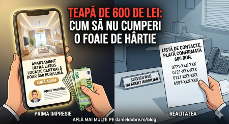 Țeapa de 600 de lei: Cum să nu cumperi o foaie de hârtie în loc de apartament